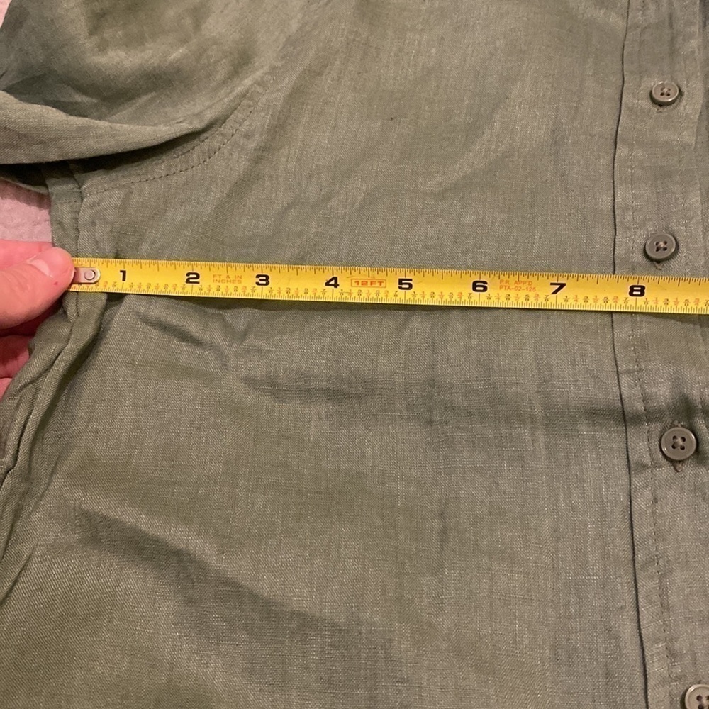 H&M 100% linen green shirt. Size Xs. New. - Picture 5 of 6